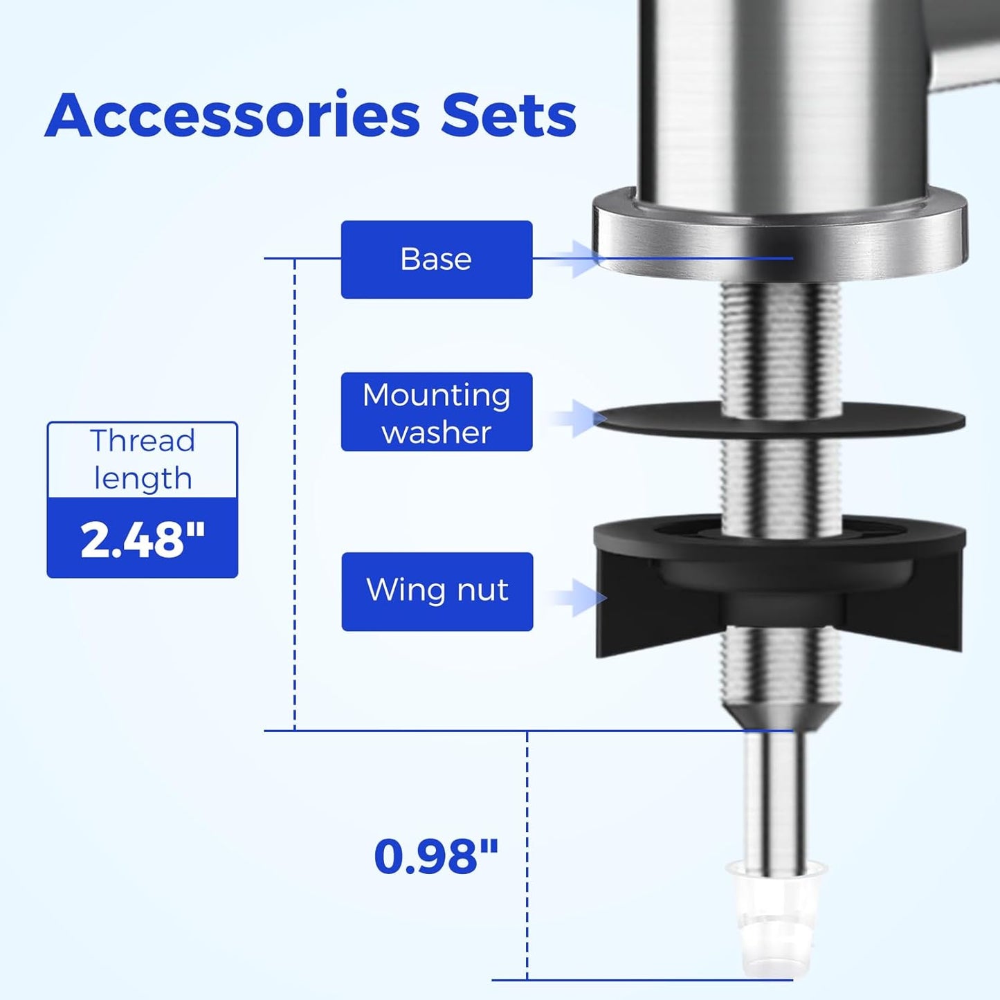 SUS304 Filtered Water Faucet, Drinking RO Water Faucet for Kitchen Sink
