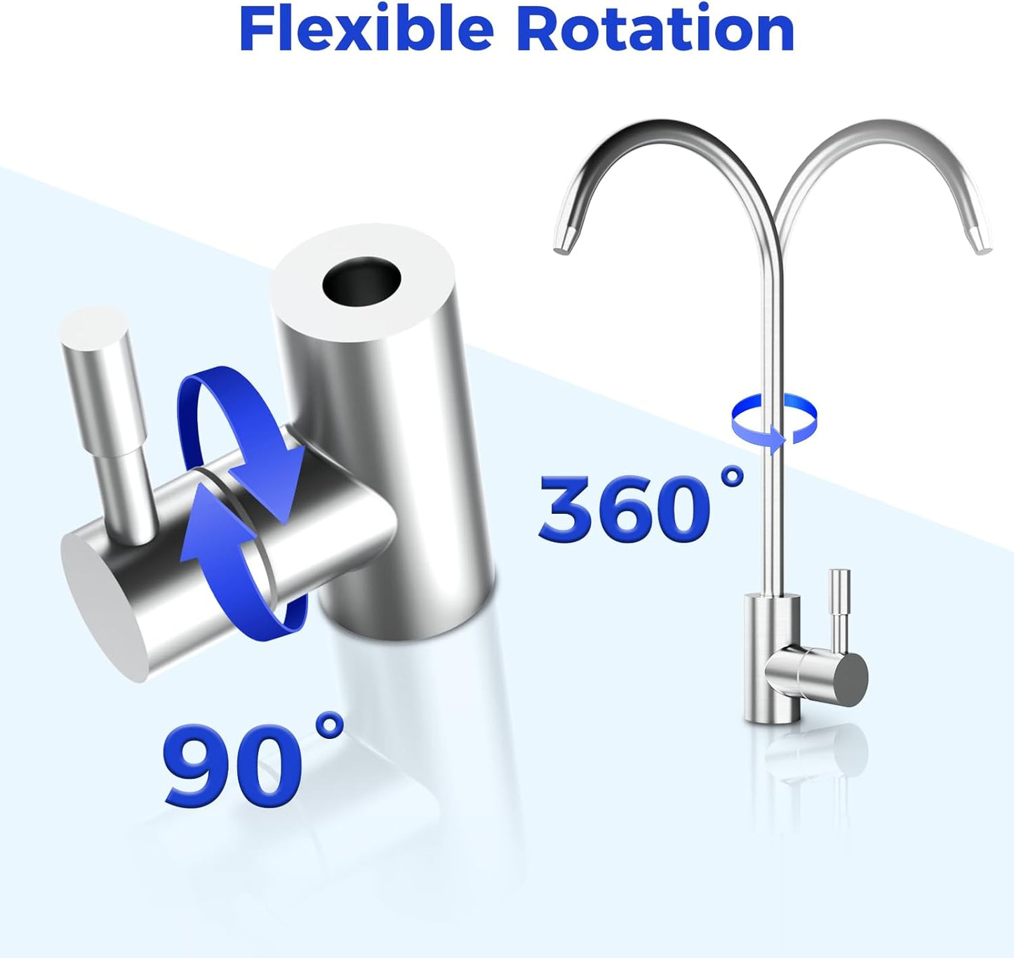 SUS304 Filtered Water Faucet, Drinking RO Water Faucet for Kitchen Sink