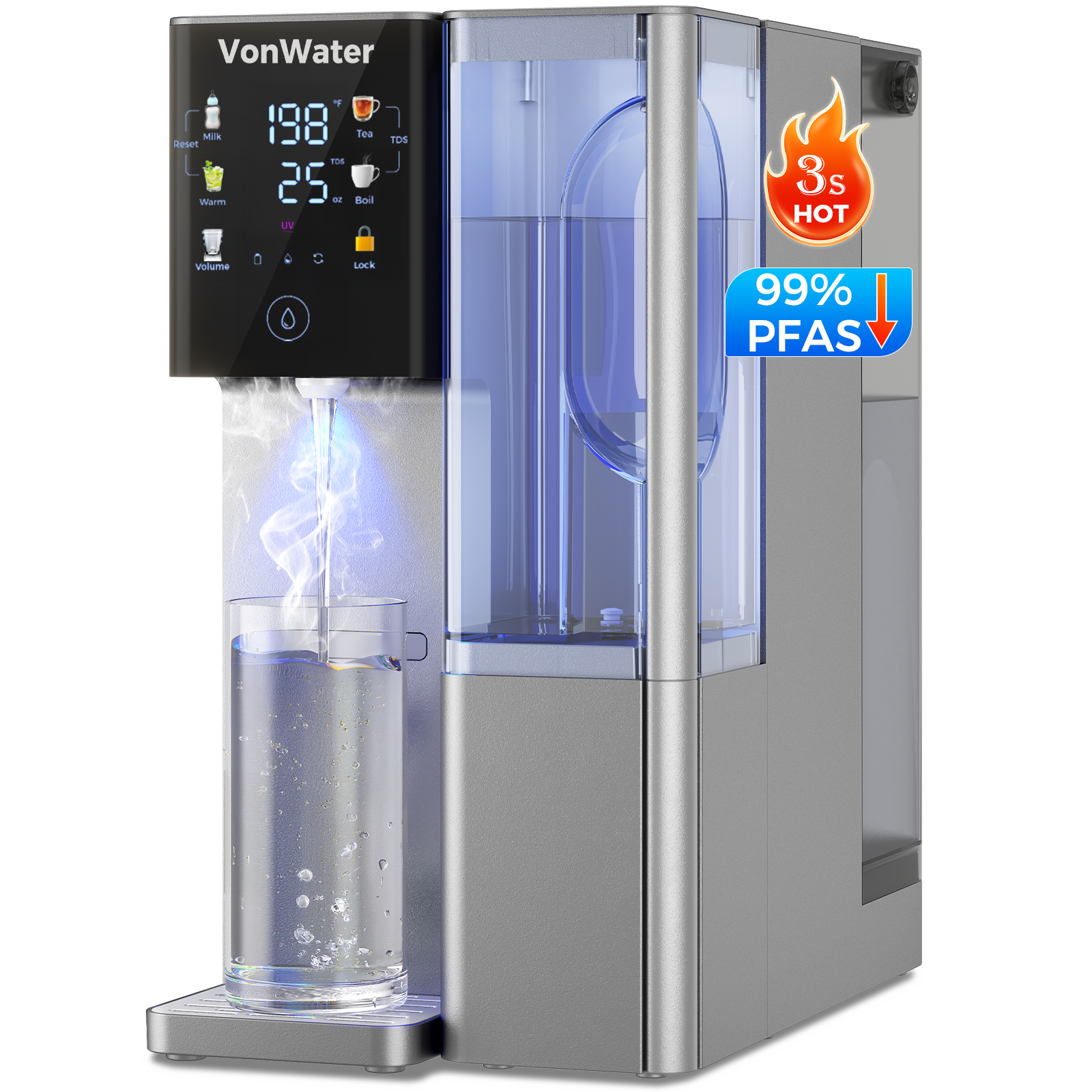 528Gallon Instant Hot CT910G Countertop RO System| VonWater