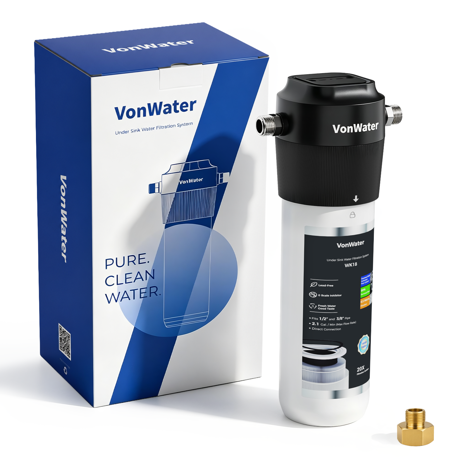 18000Gallon Direct Connect Under Sink Water Filter | VonWater WK18