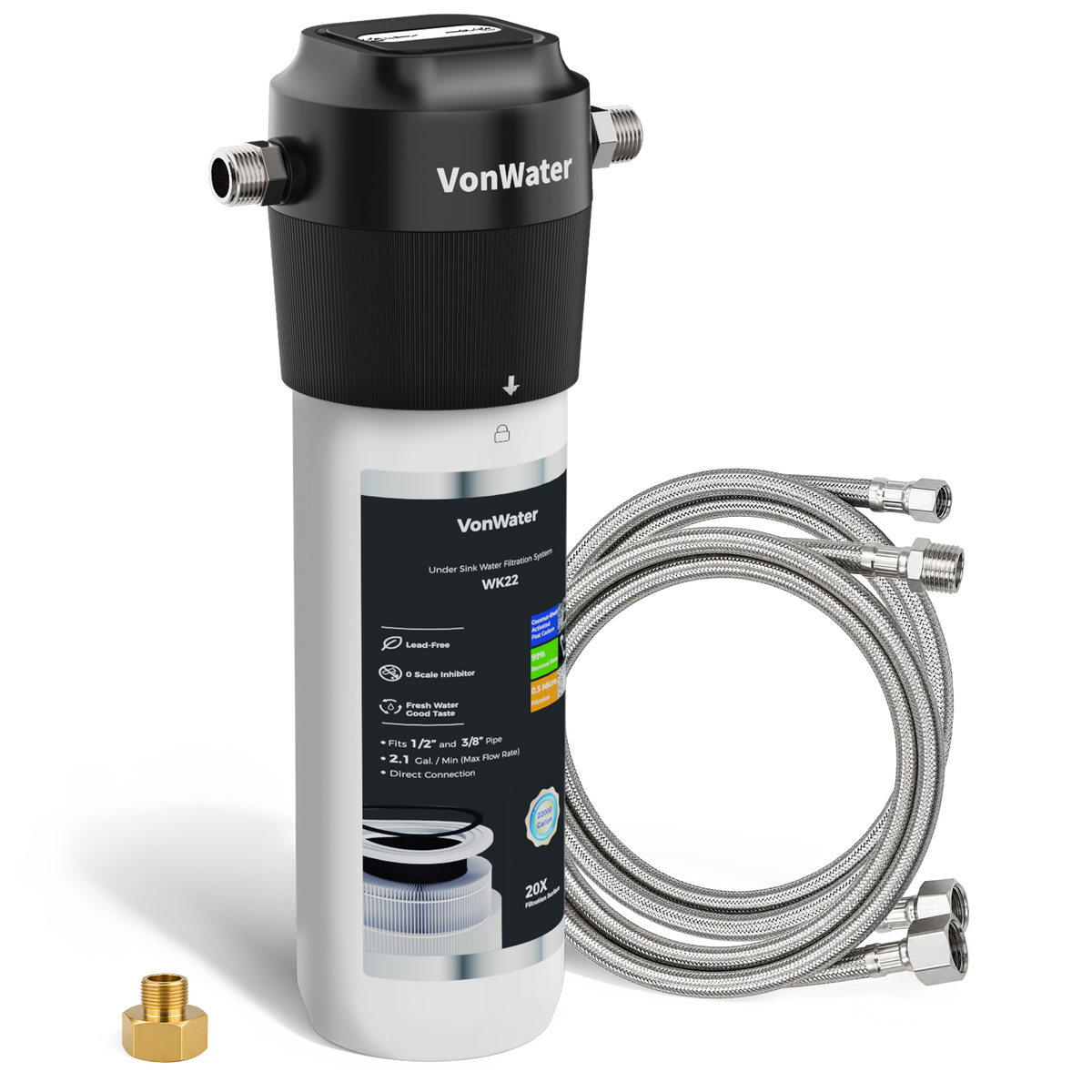 18000Gallon Direct Connect Under Sink Water Filter | VonWater WK18