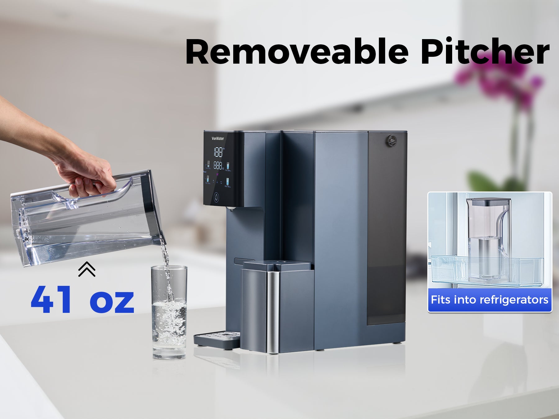 41oz portable pure water pitcher M