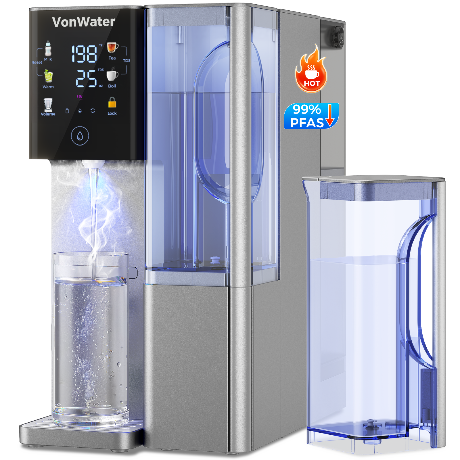 528Gallon Instant Hot CT910G Countertop RO System| VonWater