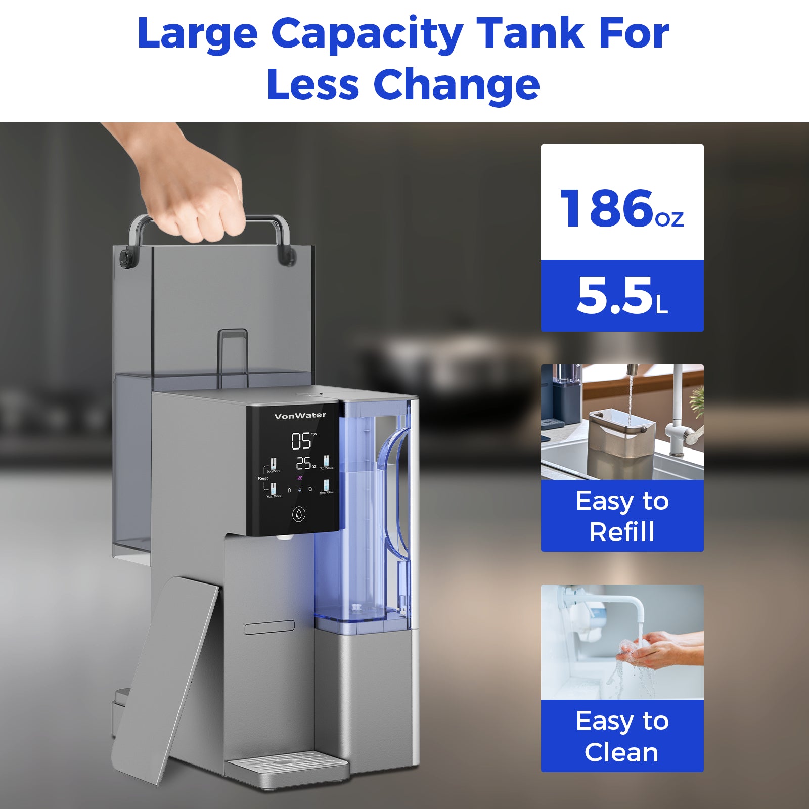 VonWater 528Gallon Countertop RO System| CT910G