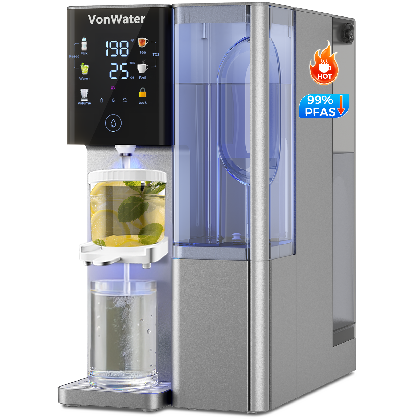 528Gallon Instant Hot CT910G Countertop RO System| VonWater