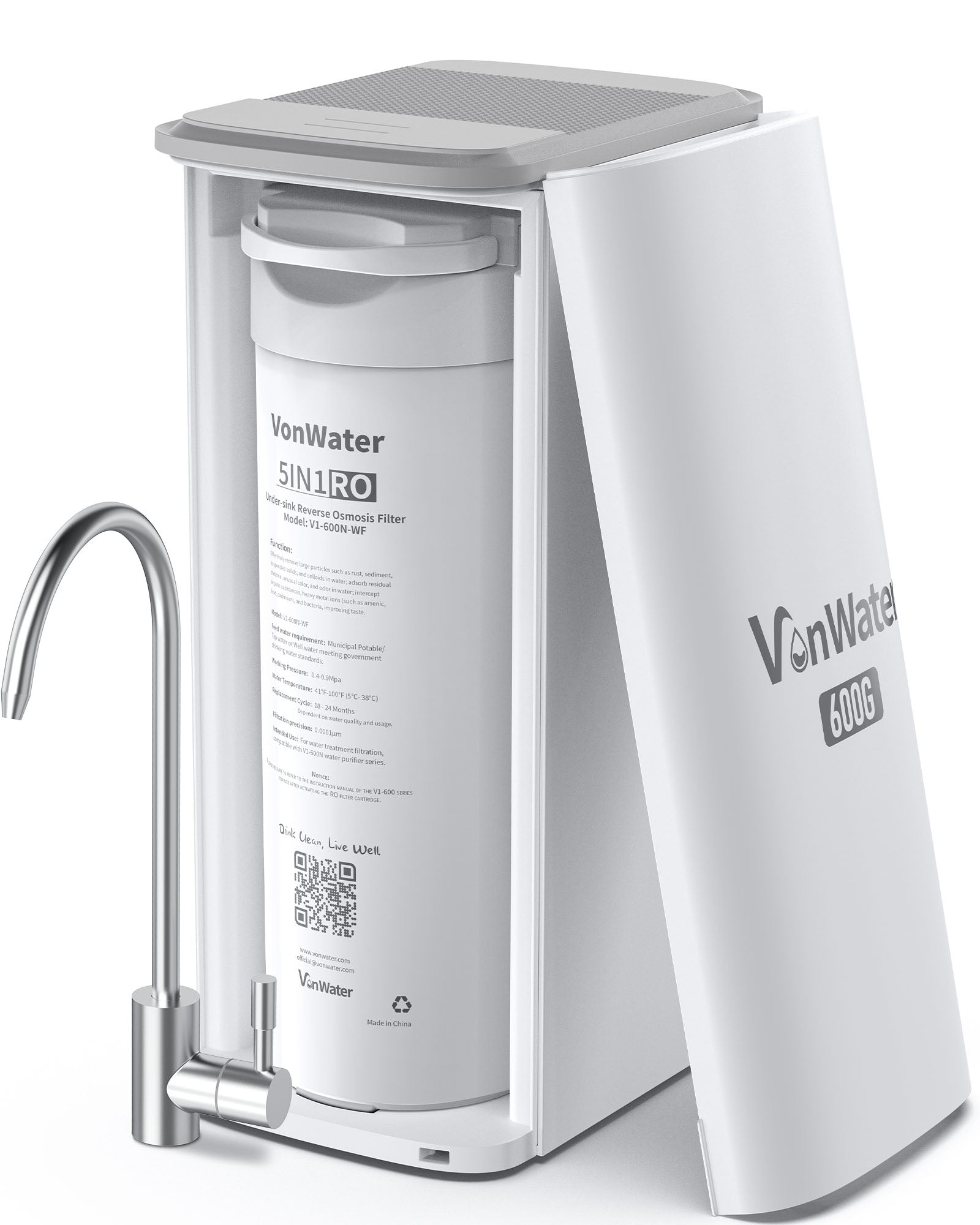 600gpd composite under sink reverse osmosis water filter system