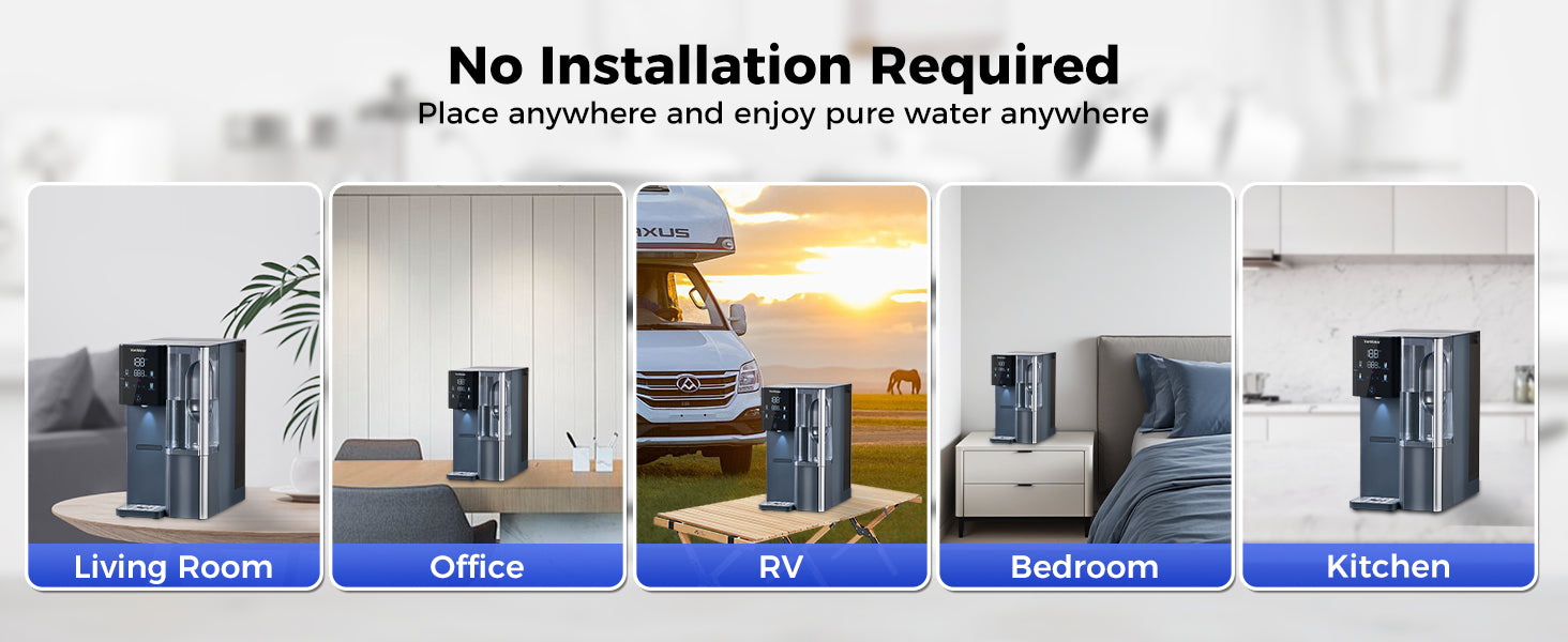 No installation needed, just plug and play ro system