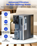 advanced filtration for pure drinking water, reduce tds, pfas with uv functions