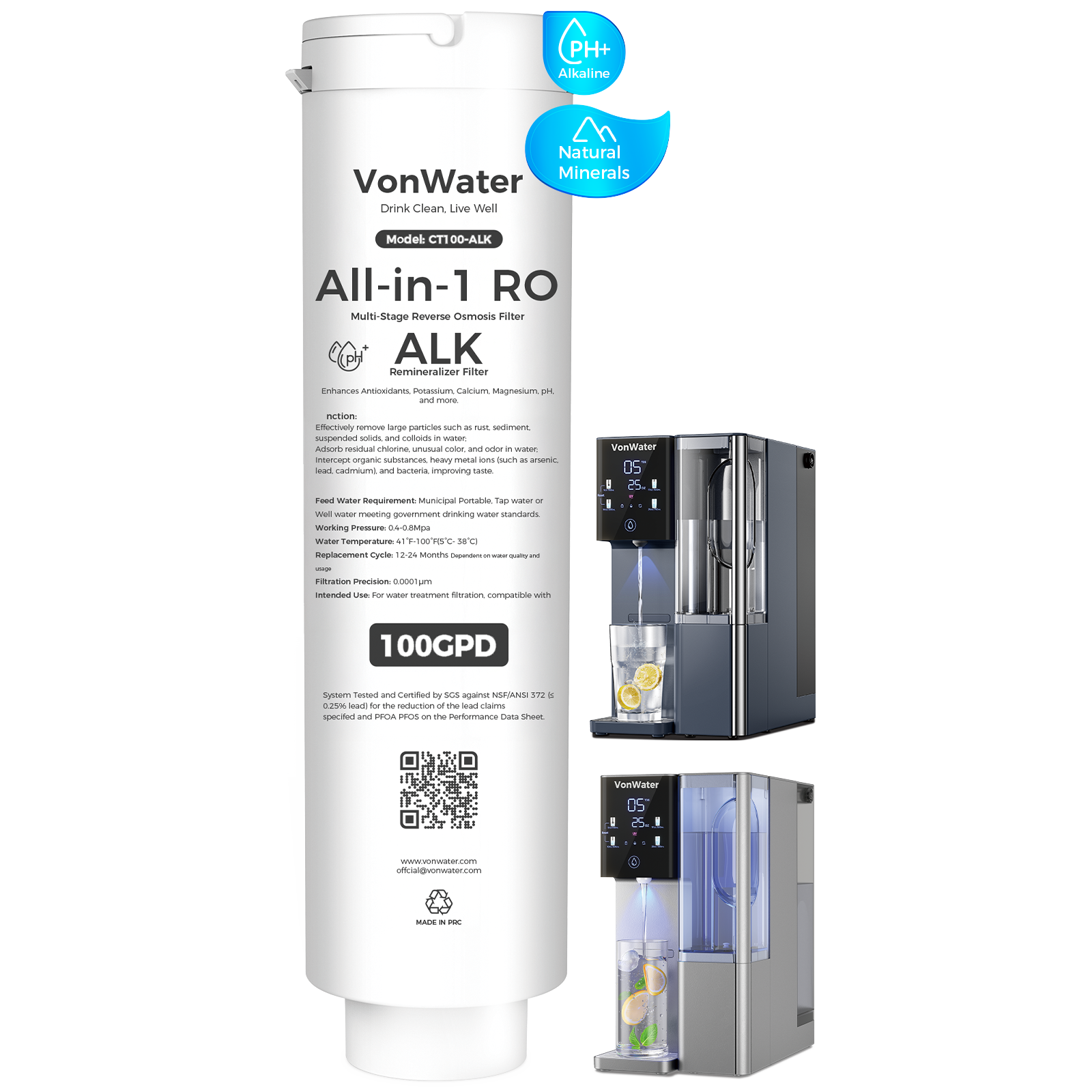 Pre-Sales, Alkaline Mineral Replacement Filter Cartridge For CT910/CT910G Series