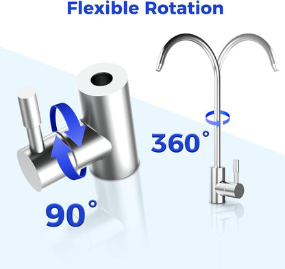 SUS304 Filtered Water Faucet, Drinking RO Water Faucet for Kitchen Sink