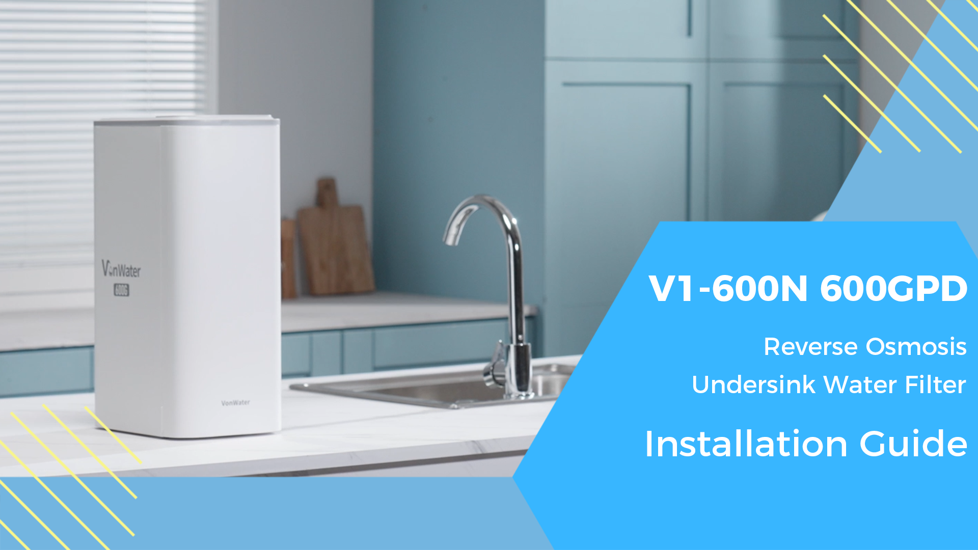 Load video: Installation Guide for V1-600N Undersink water Filter