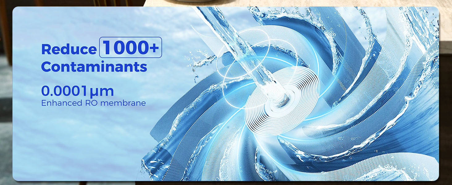 reduce 1000+ contaminants ro system