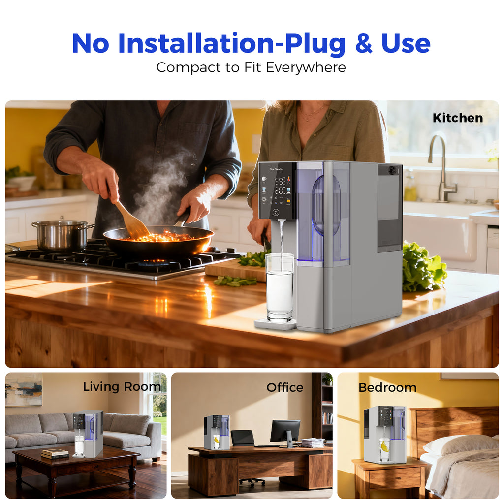 reverse osmosis water filter system alkaline no installation required